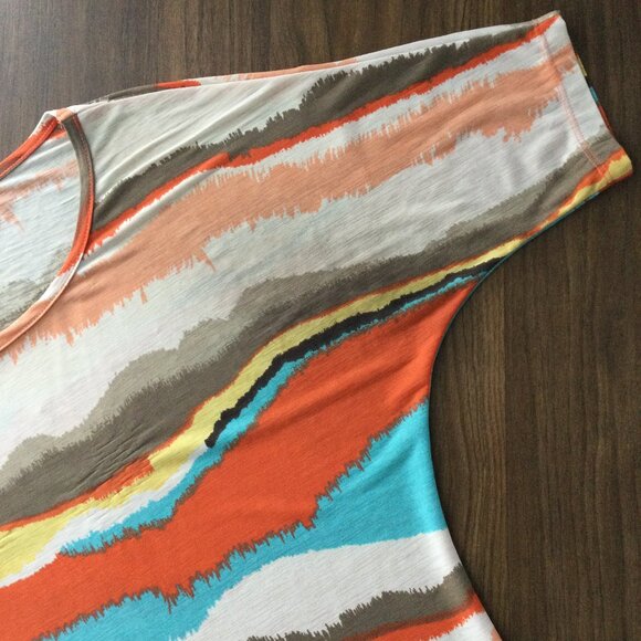 Orange Heart Jewelry Scarf & Vibrant Palette 3/4 Sleeve Tee - Picture 7 of 9